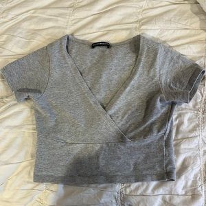 Gray v neck form brandy Melville